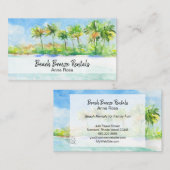 *~* Palmen-Ozean-Kunst-Strand-Eigenschaften-Mieten Visitenkarte (Vorne/Hinten)