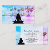 *~* Palmen-Ozean-Seemindfulness-Meditations-Yoga Visitenkarte (Vorne/Hinten)