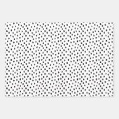 Palmen, Palmfronten und schwarze handgezogene Punk Geschenkpapier Set (Vorderseite 2)