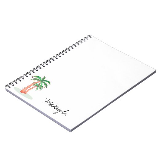 Palmen Personalisiert Notizblock (Linke Seite)