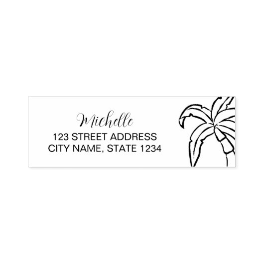 Palmen Personalisiert Permastempel (Design)