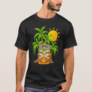 Palmen Polynesische Tiki Maske Hawaiische Statue b T-Shirt