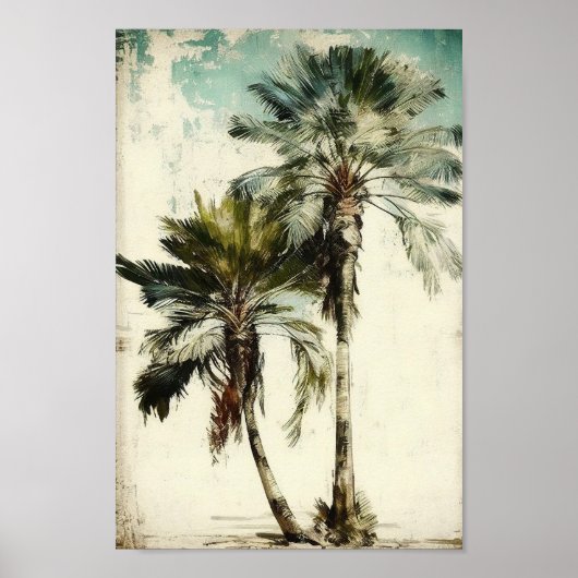 Palmen, Poster an der Wand (Vorne)