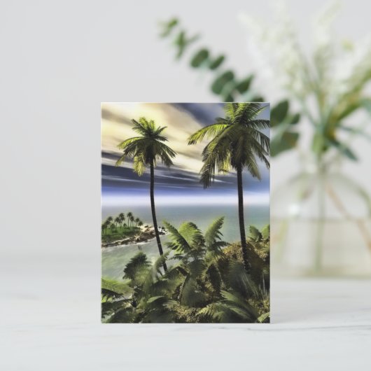Palmen Postkarte (Stehend Vorderseite)