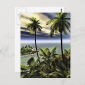 Palmen Postkarte (Vorne/Hinten)