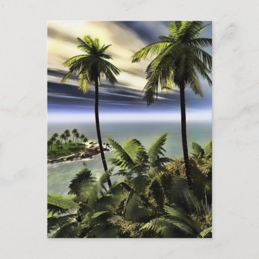 Palmen Postkarte (Vorderseite)