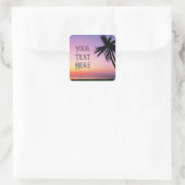 Palmen Quadratischer Aufkleber (Tasche)