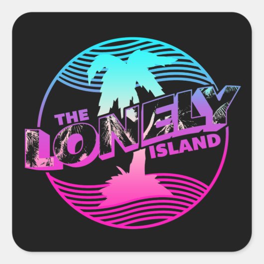 Palmen Quadratischer Aufkleber (Vorderseite)