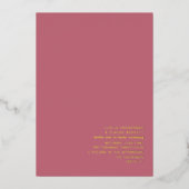 Palmen Rosa Hochzeitsfoil Einladung (Vorderseite)