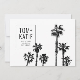 Palmen Save the Date für California Wedding Einladung