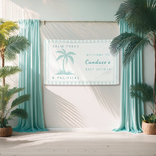 Palmen Schnuller Coastal Baby Shower Willkommen Banner