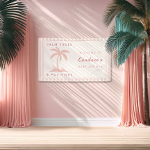 Palmen | Schnuller Coastal Baby Shower Willkommen