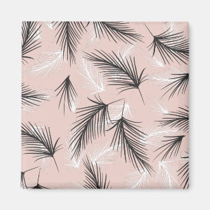 Palmen Schwarz-weiß Erdung Ton Rosa Magnet