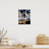 Palmen-Silhouetten in Hawaii Poster (Küche)