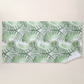 Palmen Sommer Tropical Beach Green Strandtuch (Vorderseite)