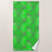 Palmen Sommer tropischer Neon Beach Strandtuch (Vorderseite)