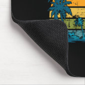 Palmen Sommerferien Retro-Insel tropisch Mousepad (Ecke)