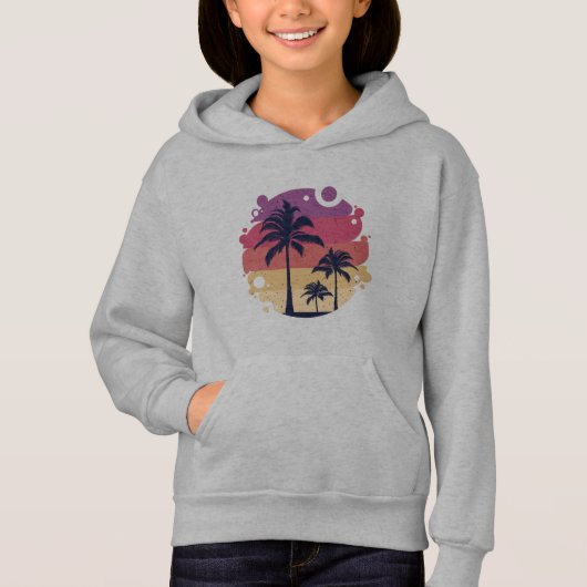 Palmen - Sommeruntergangslogo Hoodie (Vorderseite)