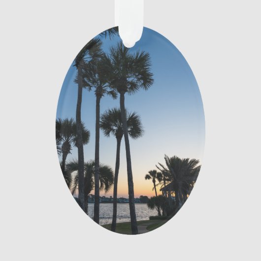 Palmen Sonnenaufgang Destin Florida Ornament (Vorderseite)