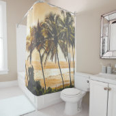 Palmen Sonnenuntergang: Goa Vintag Duschvorhang