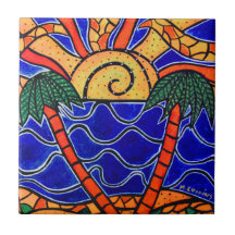 Palmen Sonnenuntergang-in der tropischen