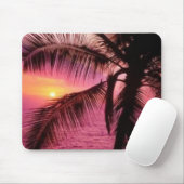Palmen-Sonnenuntergang Mousepad (Mit Mouse)