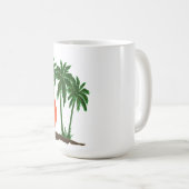 Palmen Sonnenuntergang Sonnenstrand Kaffeetasse (VorderseiteRechts)
