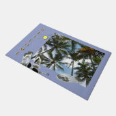 Palmen Sonnige WELCOME Kust. Fußmatte (Schrägansicht)