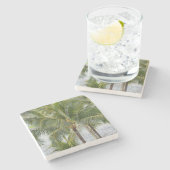 Palmen Steinuntersetzer (Seitenansicht)