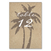 Palmen & Strand Sand Tischnummer (Vorderseite)