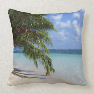 Palmen,Strand und Felsen Kissen