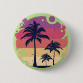 Palmen - Sunset-Logo Button (Vorderseite)