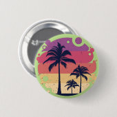 Palmen - Sunset-Logo Button (Vorne & Hinten)