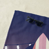 Palmen, Surfbrett, Strandlichtstrand Strandtuch (Beispiel)