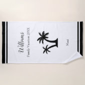 Palmen Tree Keepake Strandtuch (Vorderseite)