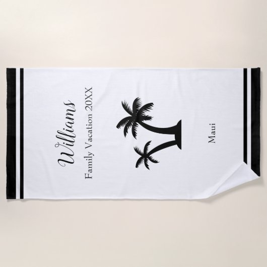Palmen Tree Keepake Strandtuch (Vorderseite)
