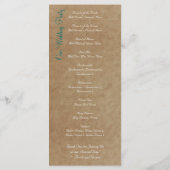 Palmen Trees Tropical Aquamarin Beach Hochzeitspro Programm (Rückseite)