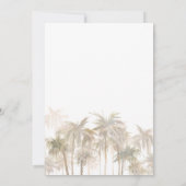 Palmen Trees Tropical Beach Hochzeit Einladung (Rückseite)