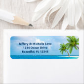 Palmen Trees Tropical Beach Rücksendeadresse (Insitu)