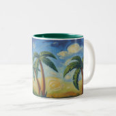 Palmen Tropic Impressionistischer Stil Kunst Tasse (VorderseiteRechts)