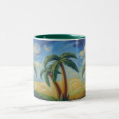 Palmen Tropic Impressionistischer Stil Kunst Tasse (Mittel)