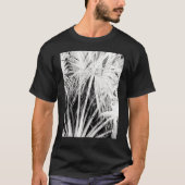 Palmen Tropical Vibes Weiße Silhouette Negativ T-Shirt (Vorderseite)