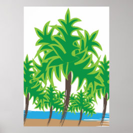 Palmen Tropical Vintage Travel Poster