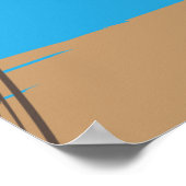 Palmen Tropical Vintage Travel Poster (Ecke)