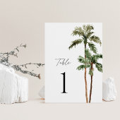 Palmen-Tropische-Hochzeit-Tischnummern