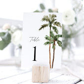 Palmen-Tropische-Hochzeit-Tischnummern