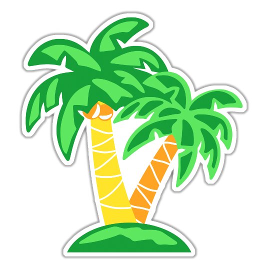 Palmen Tropische Palmen Farbschnitt Aufkleber