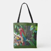 Palmen tropische Vögel Tasche (Rückseite)