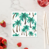 Palmen tropische Wasserfarben Serviette (Beispiel)