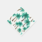 Palmen tropische Wasserfarben Serviette (Ecke)